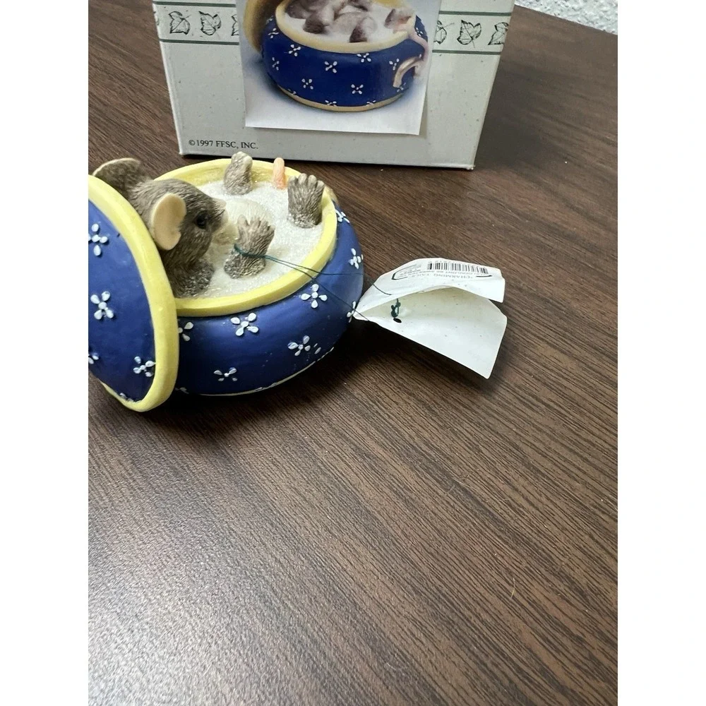 Charming Tails You Couldn't Be Sweeter Mouse‎ In Sugar Bowl Figurine 89/625 New